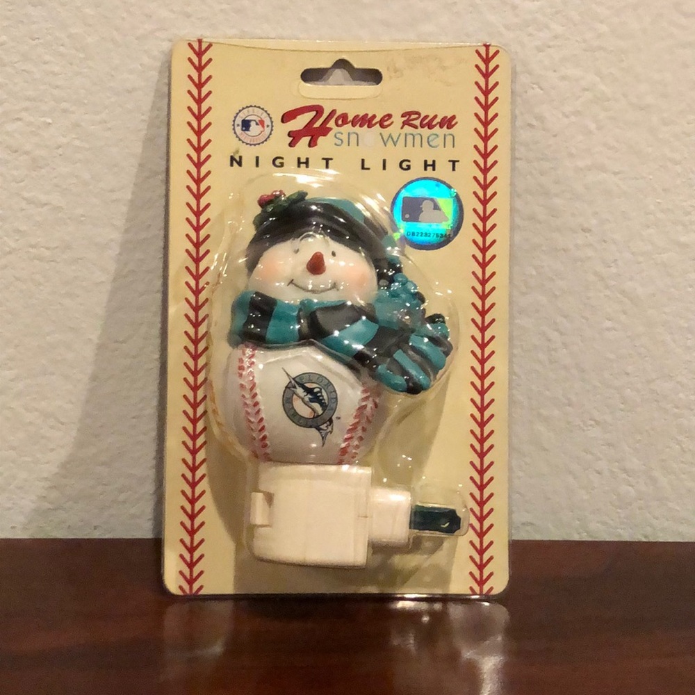 Florida Marlins Home Run Snowmen Night Light